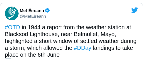 Tweet by @Met Éireann