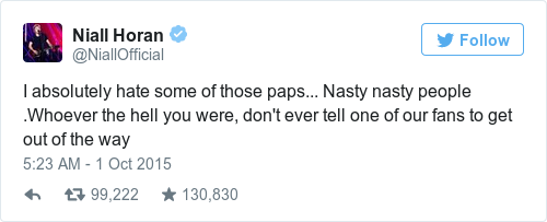 Tweet by @Niall Horan