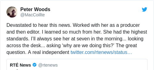 Tweet by @Peter Woods