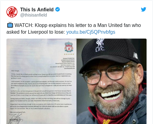 Tweet by @This Is Anfield