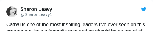 Tweet by @Sharon Leavy