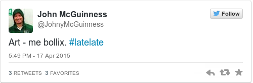 Tweet by @John McGuinness