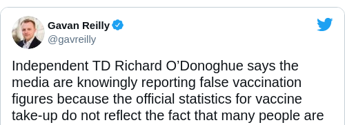 Tweet by @Gavan Reilly