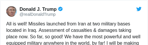 Tweet by @Donald J. Trump