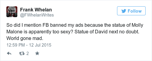 Tweet by @Frank Whelan