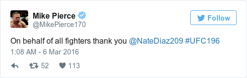 Tweet by @Mike Pierce