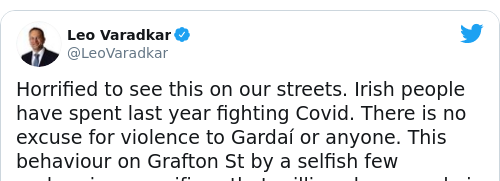 Tweet by @Leo Varadkar