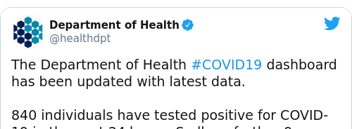 Tweet by @Department of Health