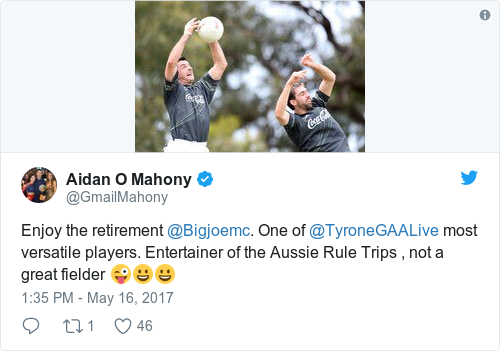 Tweet by @Aidan O Mahony