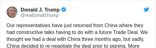 Tweet by @Donald J. Trump