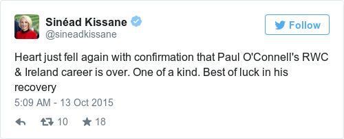 Tweet by @Sinéad Kissane