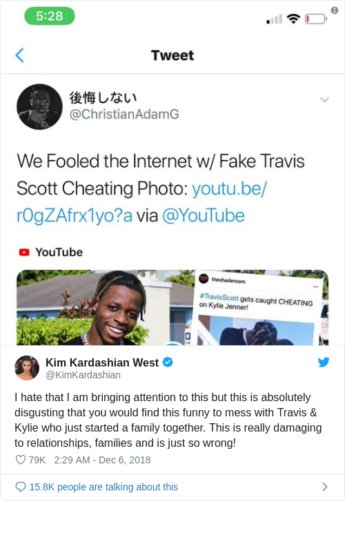 I Hate That I Am Bringing Attention To This But This Is Absolutely Disgusting That You Would Find This Funny To Mess With Travis Kylie Who Just Started A I Hate That I Am Bringing Attention To This But This Is Absolutely Disgusting That You Would Find This Funny To Mess With Travis Kylie Who Just Started A