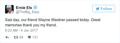 Tweet by @Ernie Els