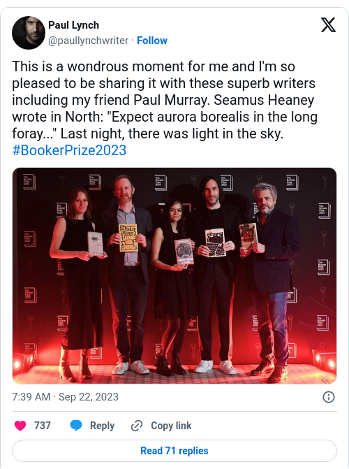 Tweet by @Paul Lynch