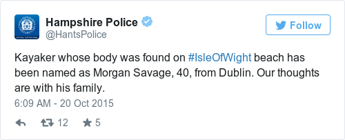 Tweet by @Hampshire Police