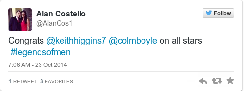 Tweet by @Alan Costello