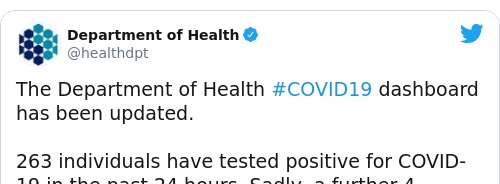 Tweet by @Department of Health