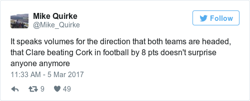 Tweet by @Mike Quirke
