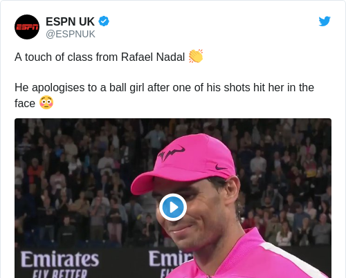 Tweet by @ESPN UK
