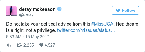 Tweet by @deray mckesson