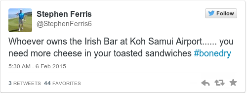 Tweet by @Stephen Ferris