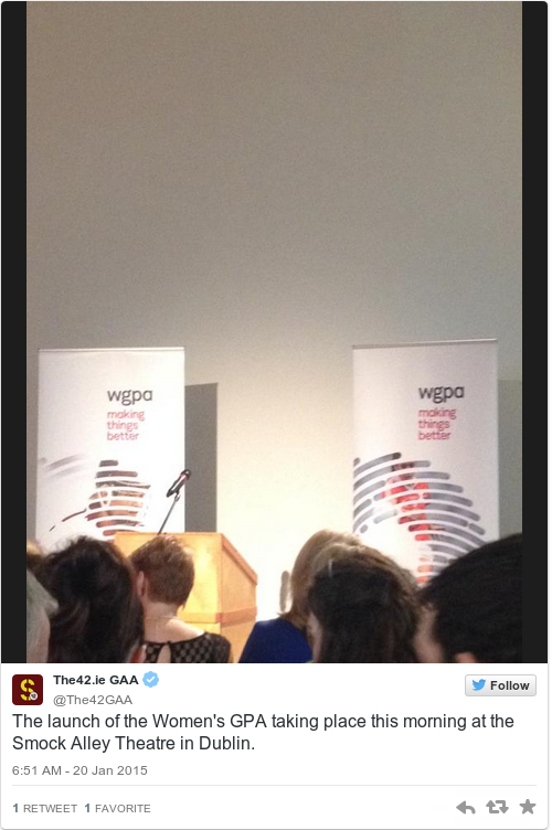 Tweet by @The42.ie GAA