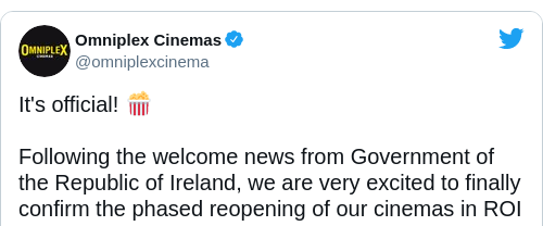 Tweet by @Omniplex Cinemas