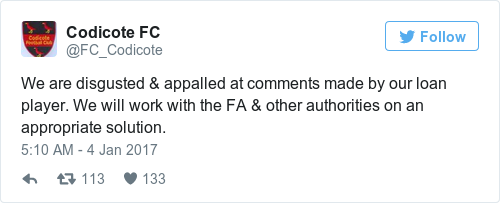 Tweet by @Codicote FC