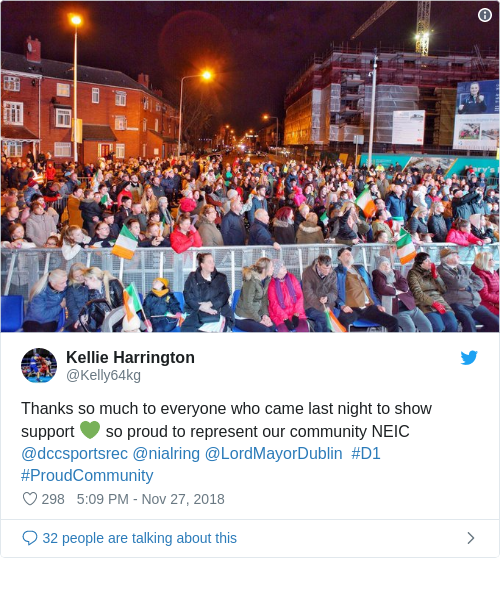 Tweet by @Kellie Harrington