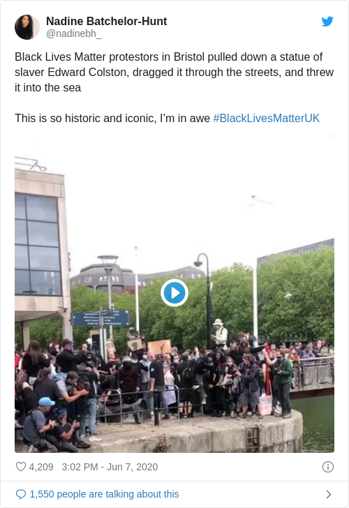Tweet by @Nadine Batchelor-Hunt