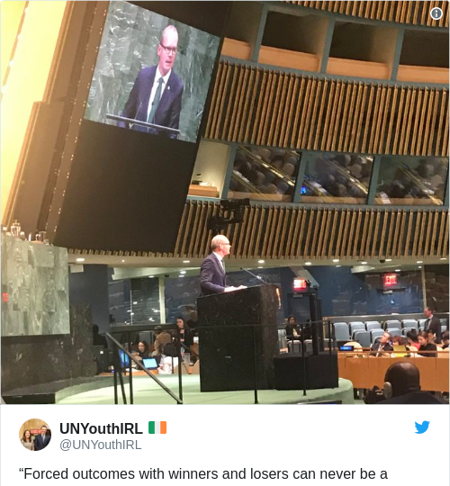 Tweet by @UNYouthIRL 🇮🇪