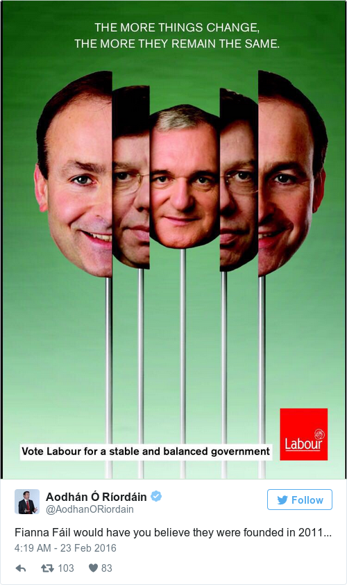 Tweet by @Aodhán Ó Ríordáin