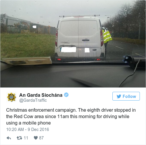 Tweet by @An Garda Síochána