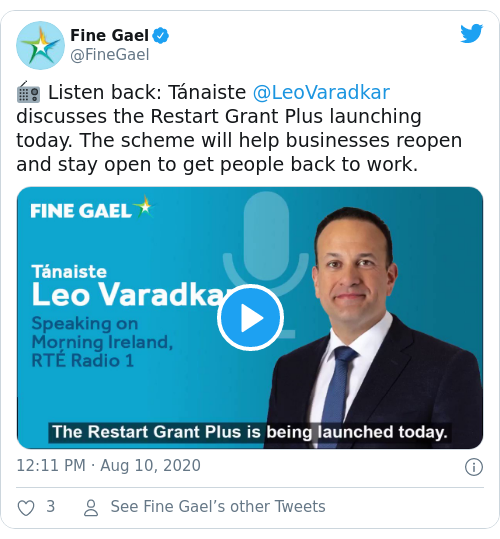 Tweet by @Fine Gael