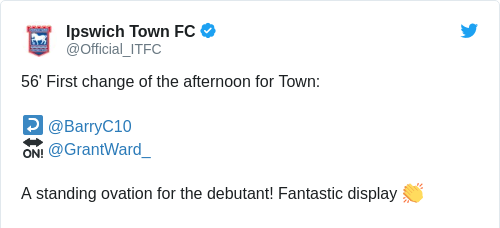 Tweet by @Ipswich Town FC