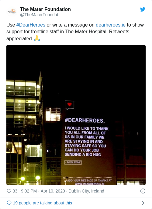 Tweet by @The Mater Foundation