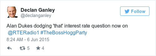 Tweet by @Declan Ganley