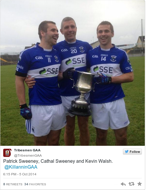 Tweet by @Tribesmen GAA