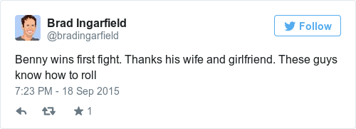 Tweet by @Brad Ingarfield