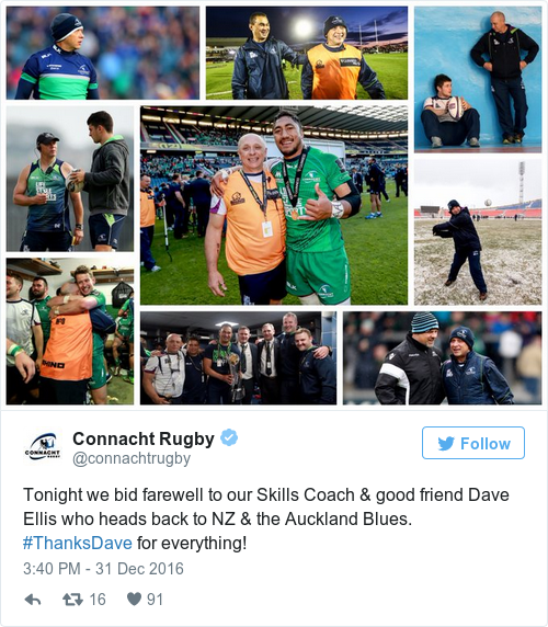 Tweet by @Connacht Rugby