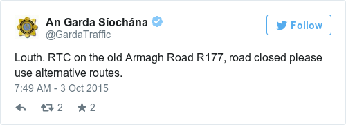 Tweet by @An Garda Síochána