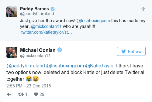 Tweet by @Michael Conlan