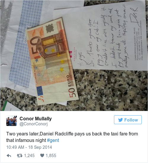 Tweet by @Conor Mullally