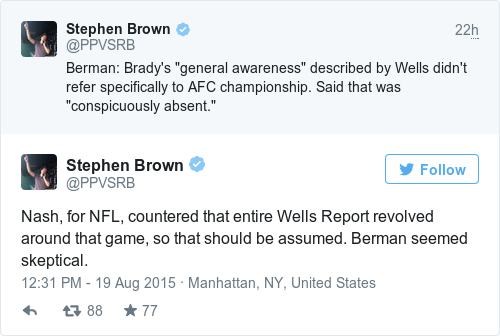 Tweet by @Stephen Brown