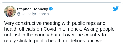 Tweet by @Stephen Donnelly