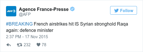 Tweet by @Agence France-Presse