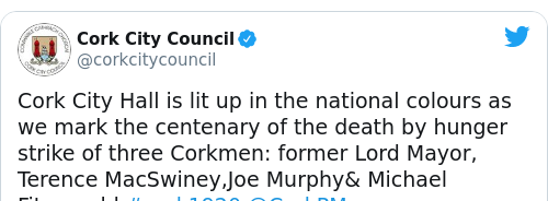 Tweet by @Cork City Council
