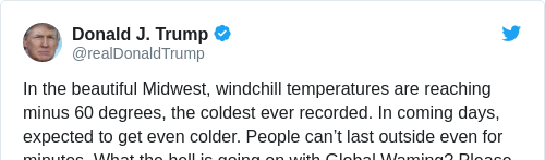 Tweet by @Donald J. Trump